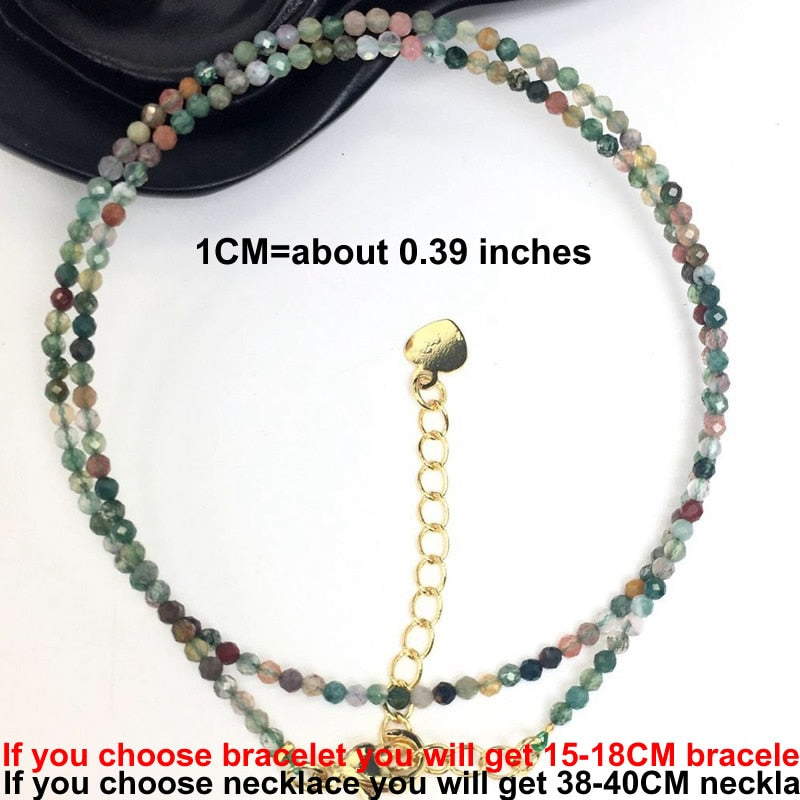 Faceted Gemstones beads Bracelet - Orchid Unique