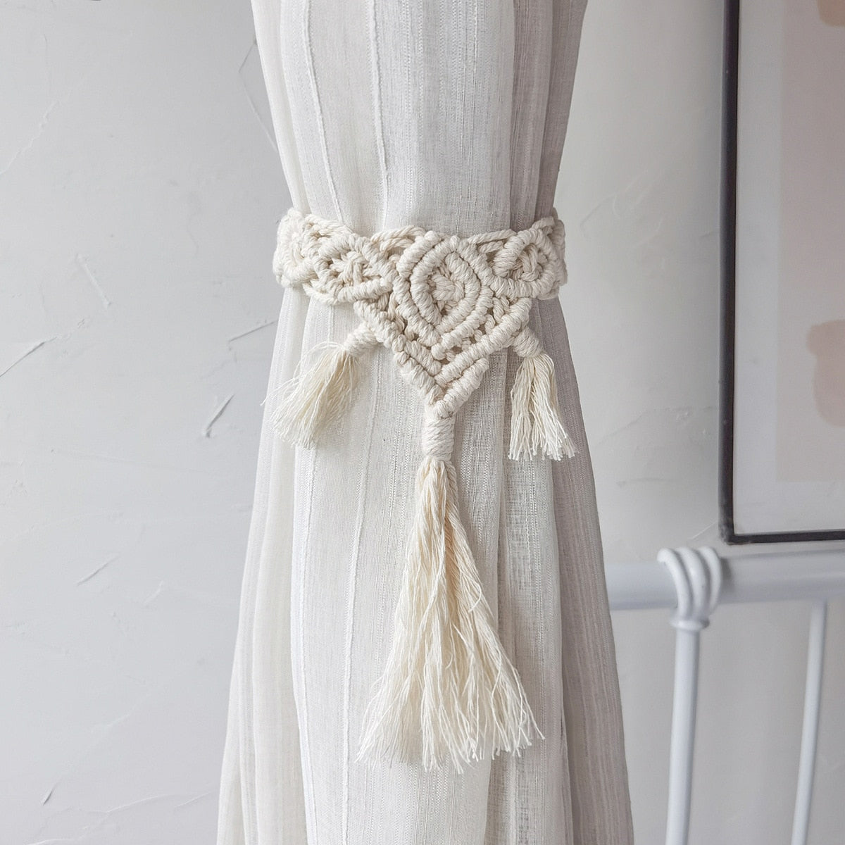 Macrame Room Curtain Tieback Rope - Orchid Unique
