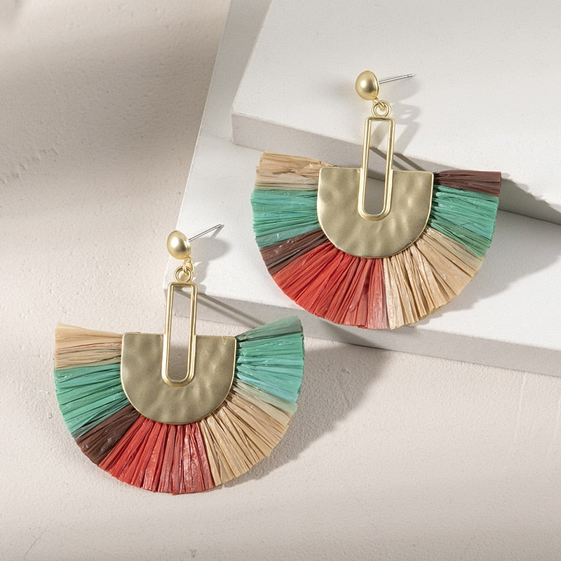 Fashion Handmade Tassel Pendant Earrings - Orchid Unique