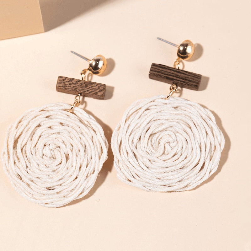 Fashion Handmade Tassel Pendant Earrings - Orchid Unique