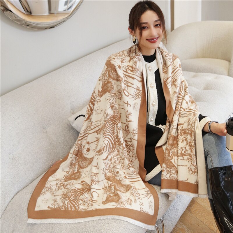 2023 Cashmere Winter Scarf for Women Luxury - Orchid Unique