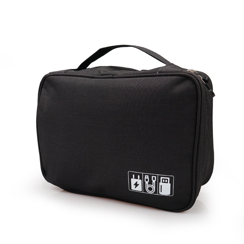 Travel Portable Digital USB Cable Bag - Orchid Unique