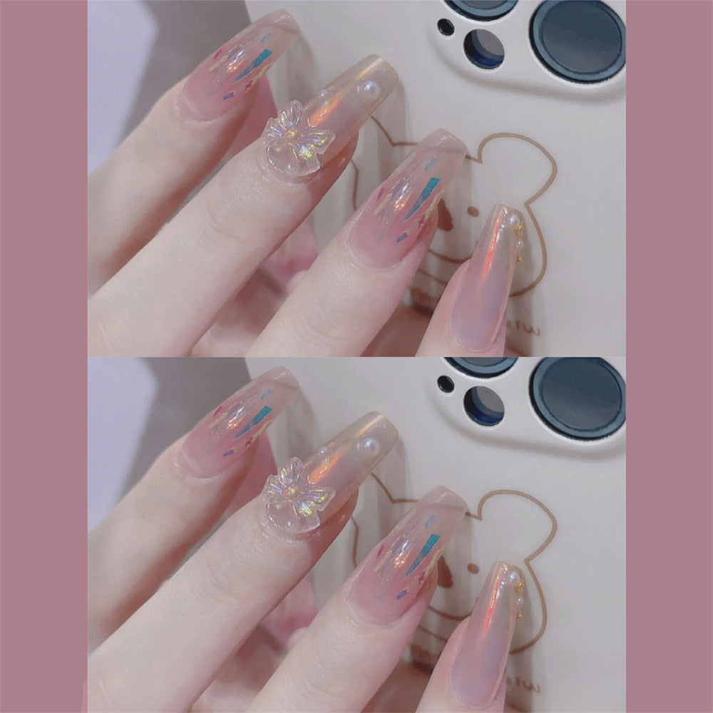 Mid Length Fake Nails - Orchid Unique