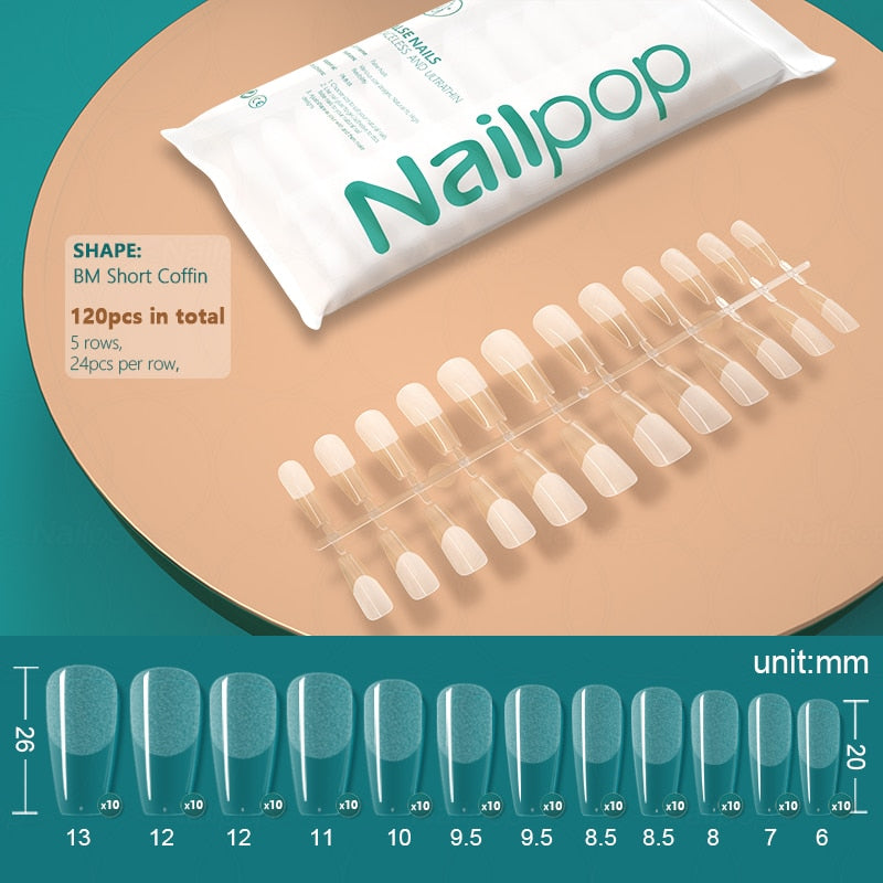 Press on False Nails - Orchid Unique