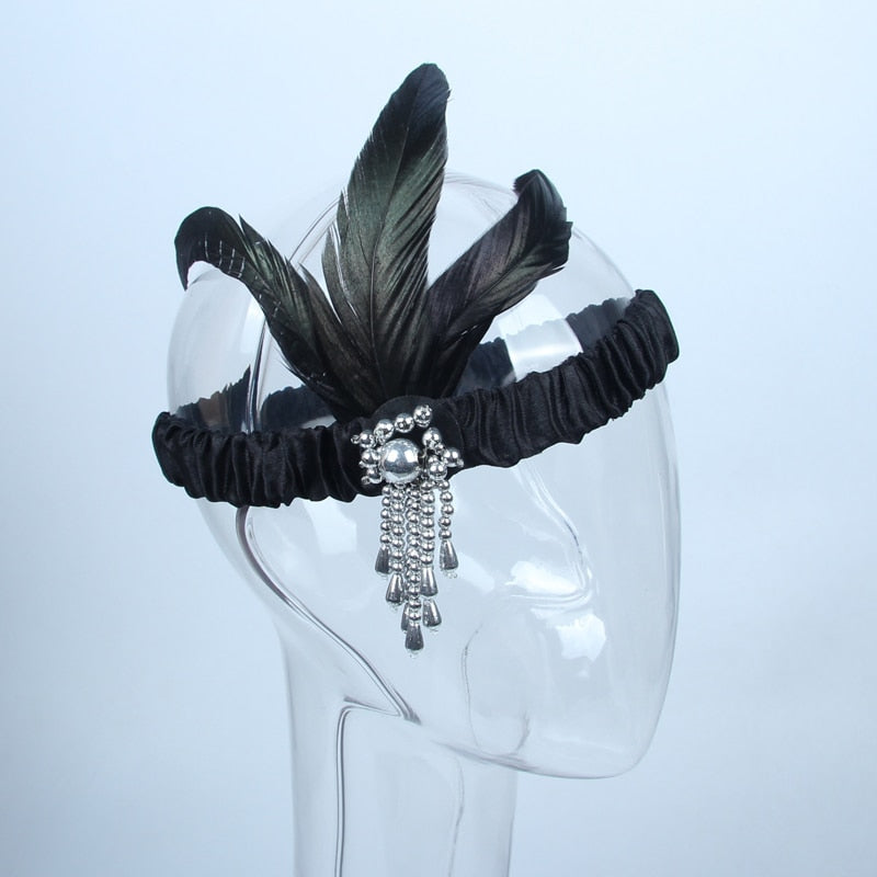 Feather Flapper Headband - Orchid Unique