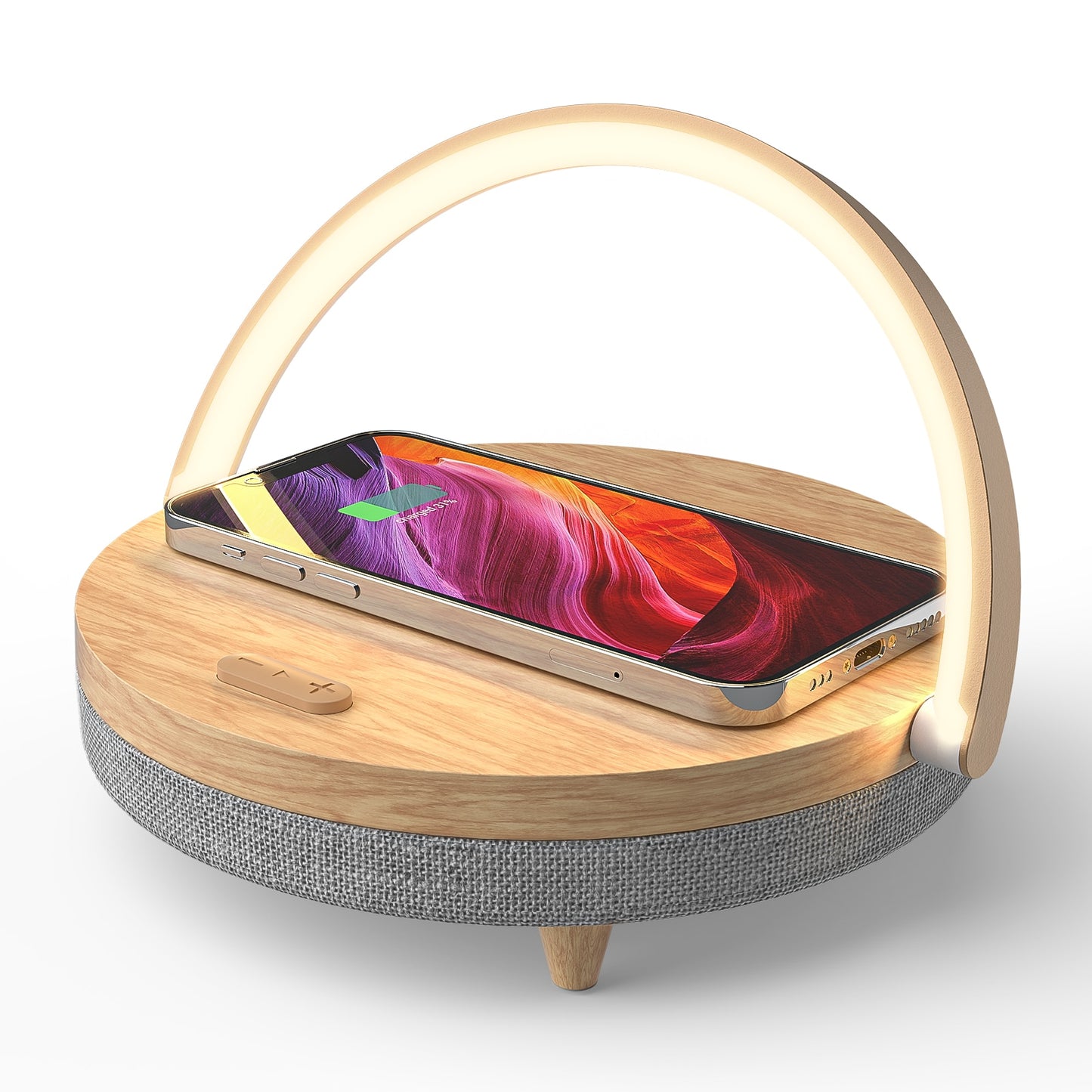 High Power Phone Stand Wireless/Wooden Charging Lamp - Orchid Unique