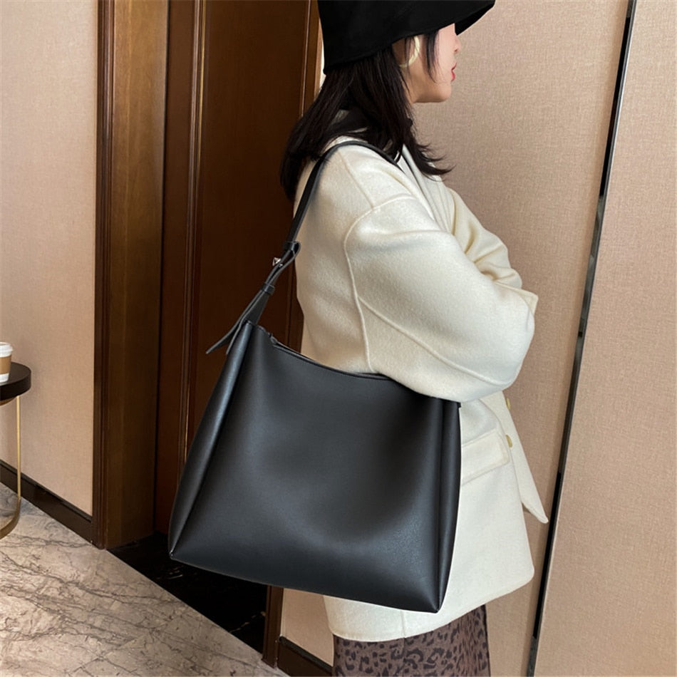 Leather Shoulder Bags - Orchid Unique