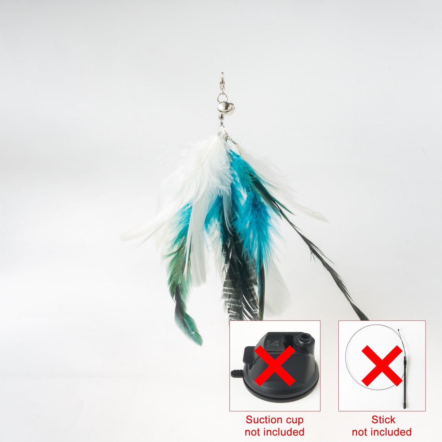 Handsfree Bird/Feather Cat Wand - Orchid Unique