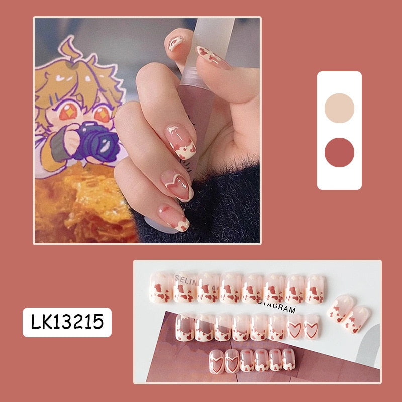 Cute Wearable Press On Nail Art - Orchid Unique