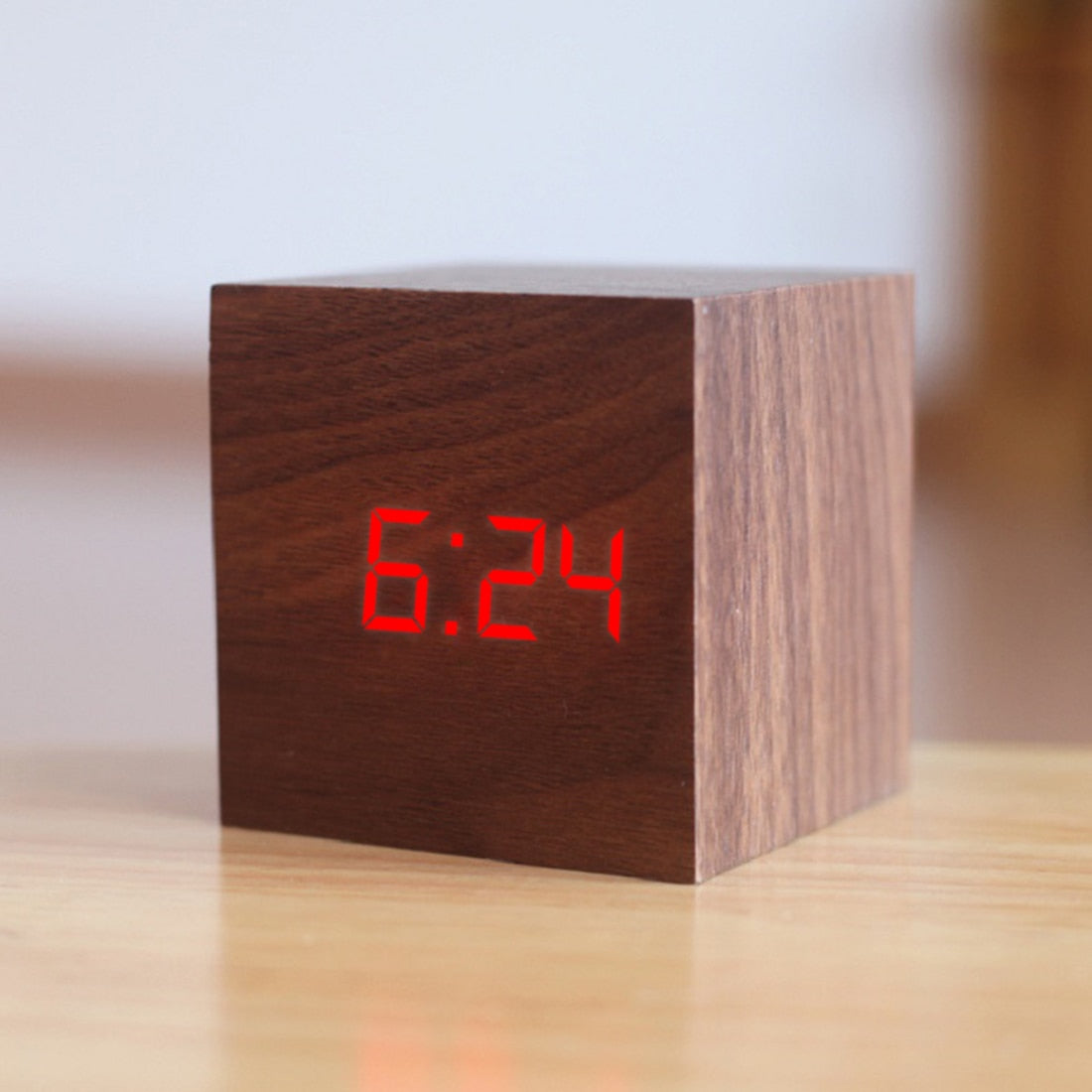 Qualified Digital Wooden LED Alarm Clock - Orchid Unique
