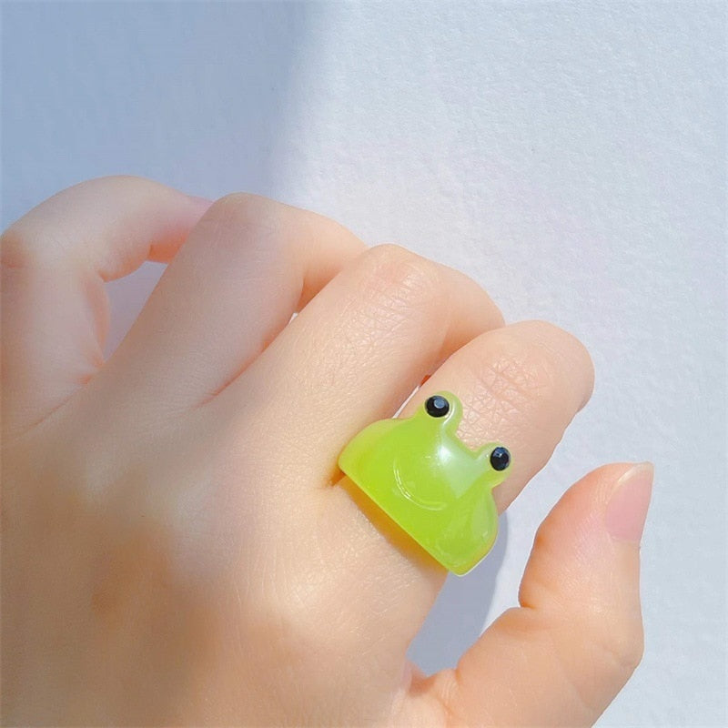 4Pcs/Set Colorful Sweet Acrylic Rings - Orchid Unique