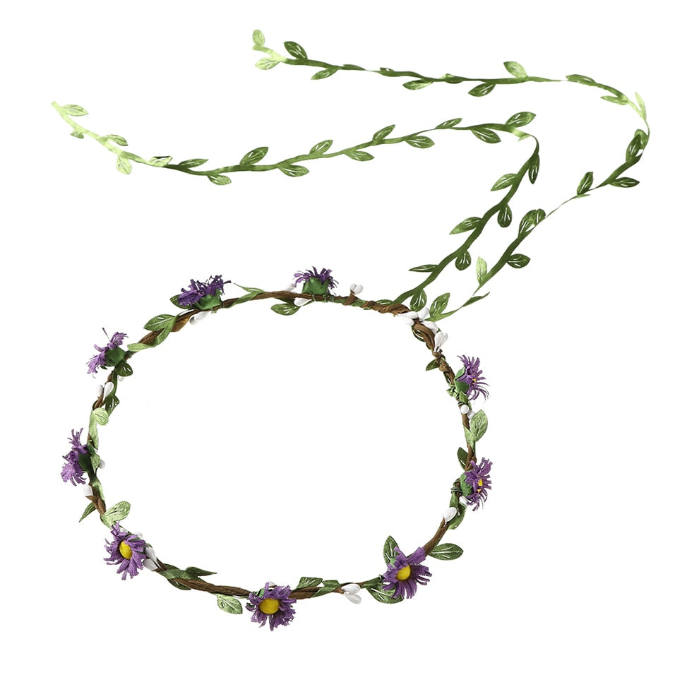 Molans Spring Bohemian Flower Crowns - Orchid Unique