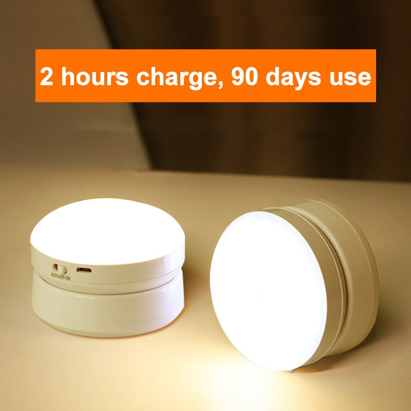 Wireless Round Motion Sensor LED Night Light - Orchid Unique