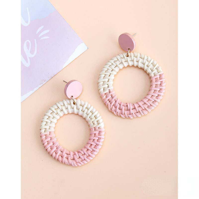 Fashion Handmade Tassel Pendant Earrings - Orchid Unique