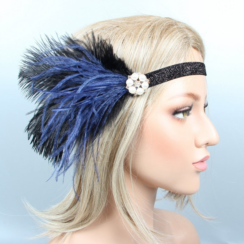 Feather Flapper Headband - Orchid Unique