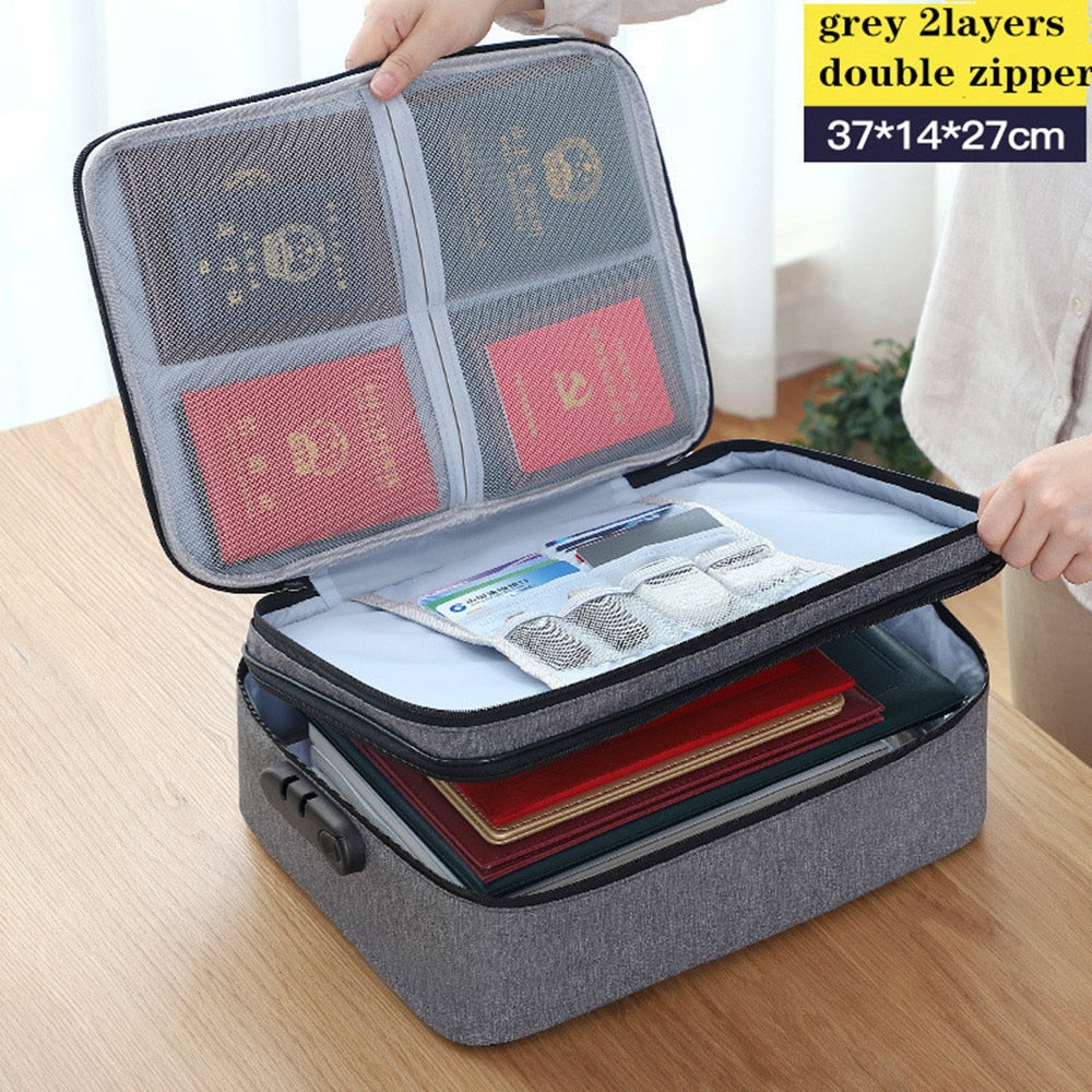 Multi-Layer Document Storage Bag - Orchid Unique