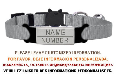 Personalized ID Tag Cat Collar Bell - Orchid Unique