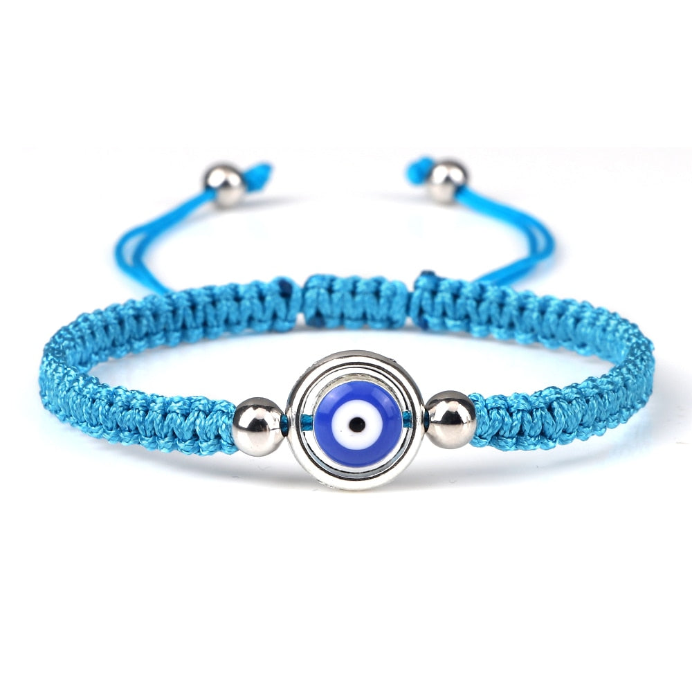 Evil Eye Braided Bracelet - Orchid Unique
