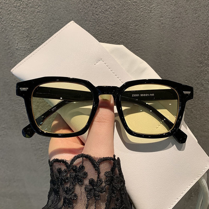 OIMG New Unisex Rectangle Vintage Sunglasses 2022 Fashion Design Retro Sun Glasses Female Lady Eyeglass Cat Eye Casual Goggles - Orchid Unique