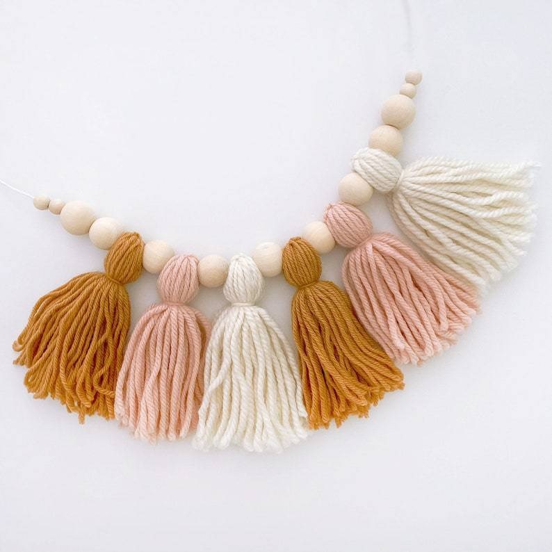 Boho Tassel Wooden Beads - Orchid Unique