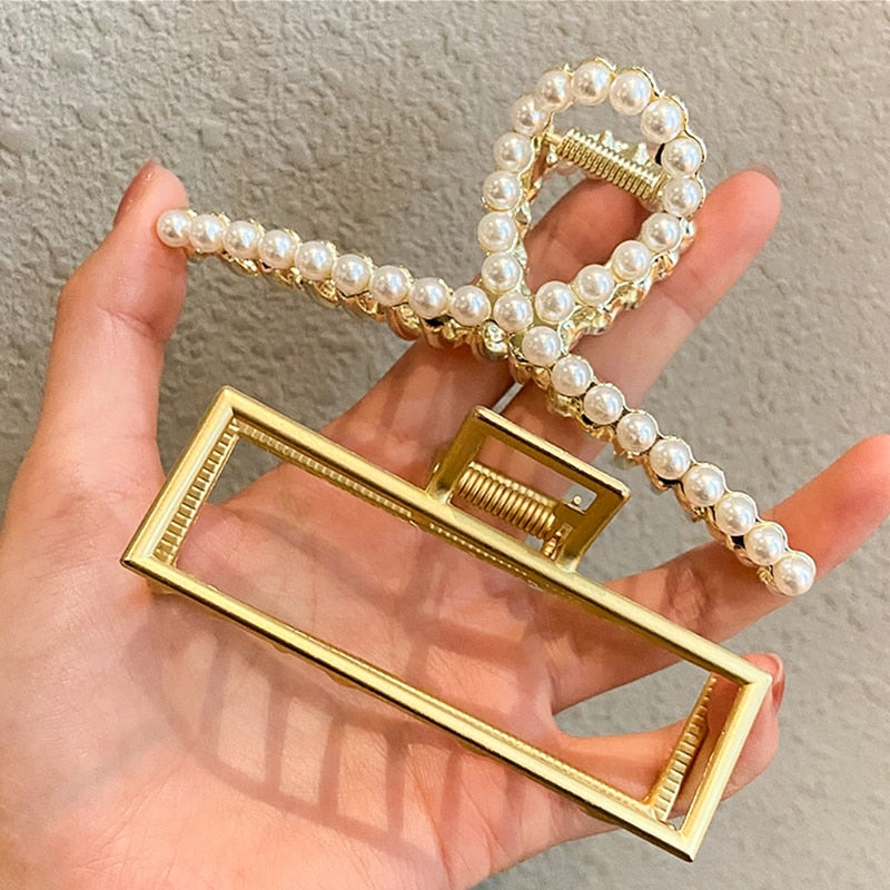 Pearl Hair Claw Set Clip - Orchid Unique