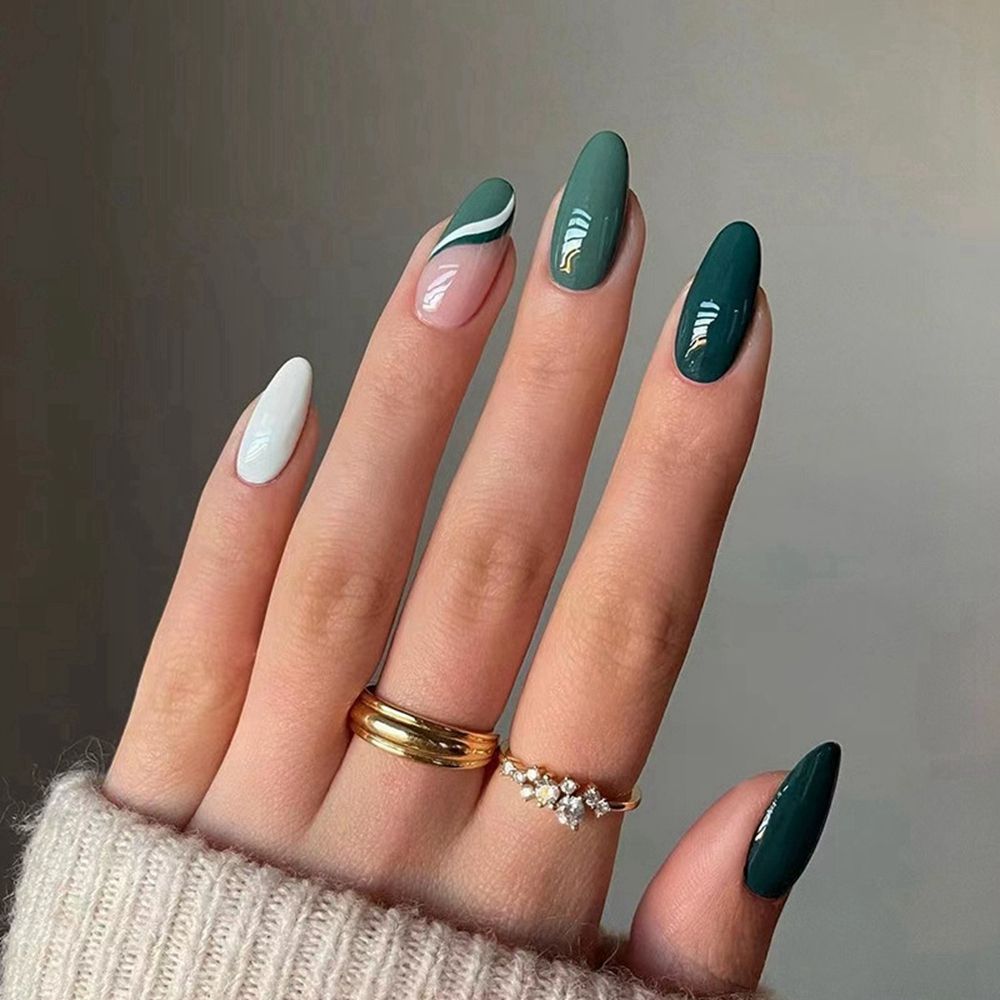 Cloud Pattern Design False Nails - Orchid Unique