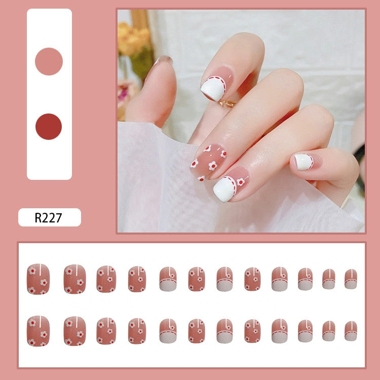 Cute Childlike Press on Nail Art - Orchid Unique