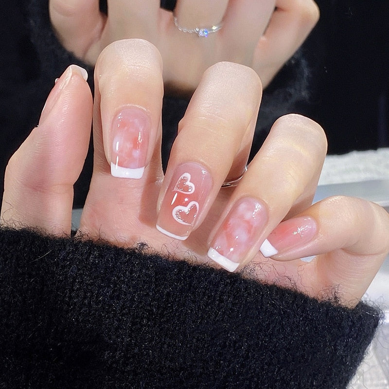 Sweet Short Round/Square Head False Nail Art - Orchid Unique