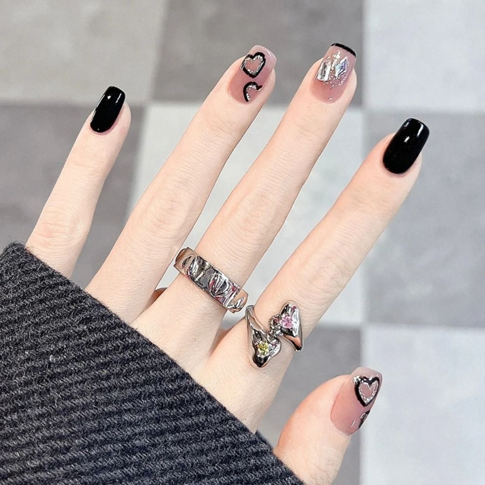 Square Head False Nail Tips - Orchid Unique