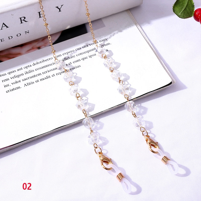 Bohemian Crystal Beaded Glasses Chains - Orchid Unique