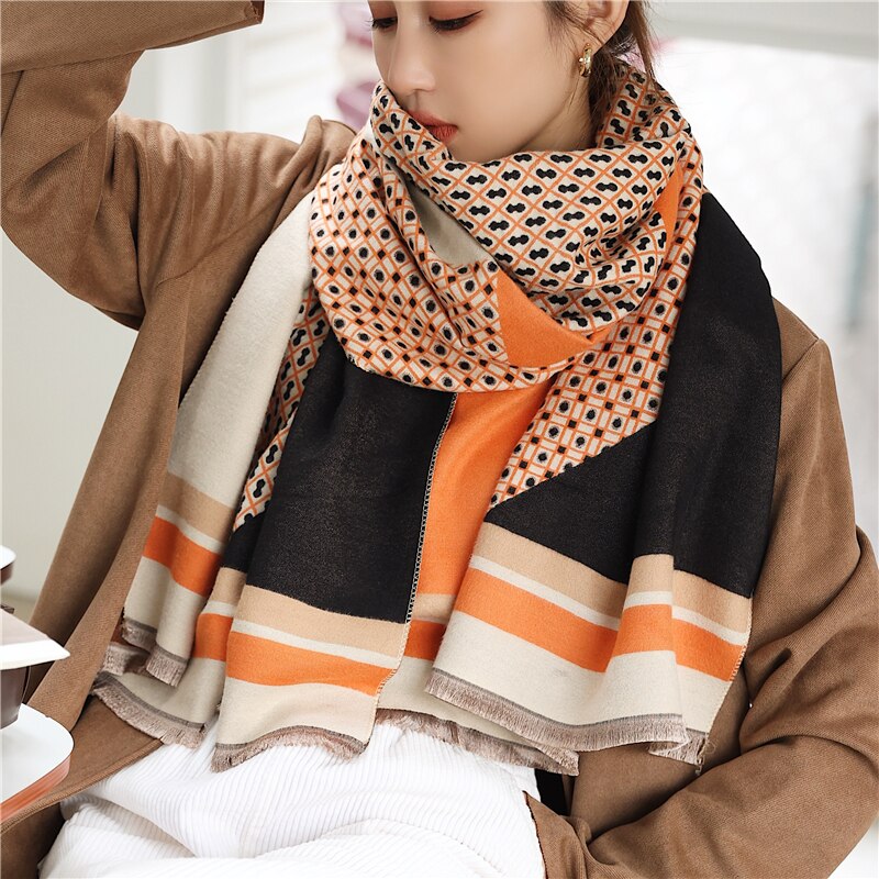 2023 Cashmere Winter Scarf for Women Luxury - Orchid Unique