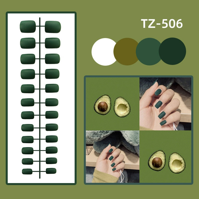 Matte False Nails Glue Square Head - Orchid Unique