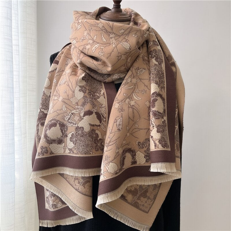 2023 Cashmere Winter Scarf for Women Luxury - Orchid Unique