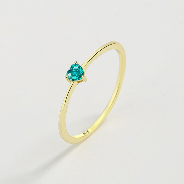 Heart-Shaped Genuine Sapphire Ring - Orchid Unique