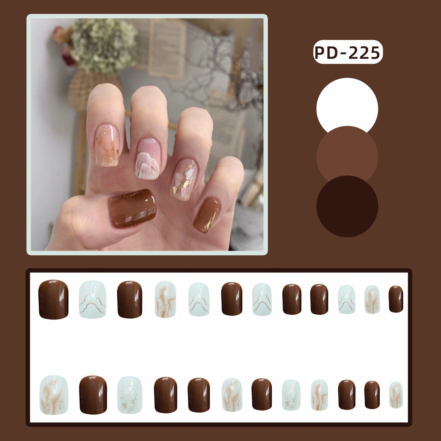 Cute Childlike Press on Nail Art - Orchid Unique