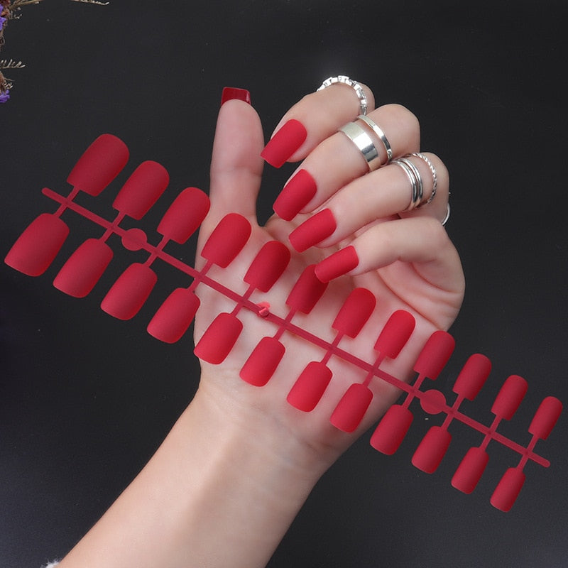 Matte False Nails Glue Square Head - Orchid Unique
