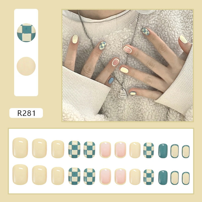 Cute Childlike Press on Nail Art - Orchid Unique