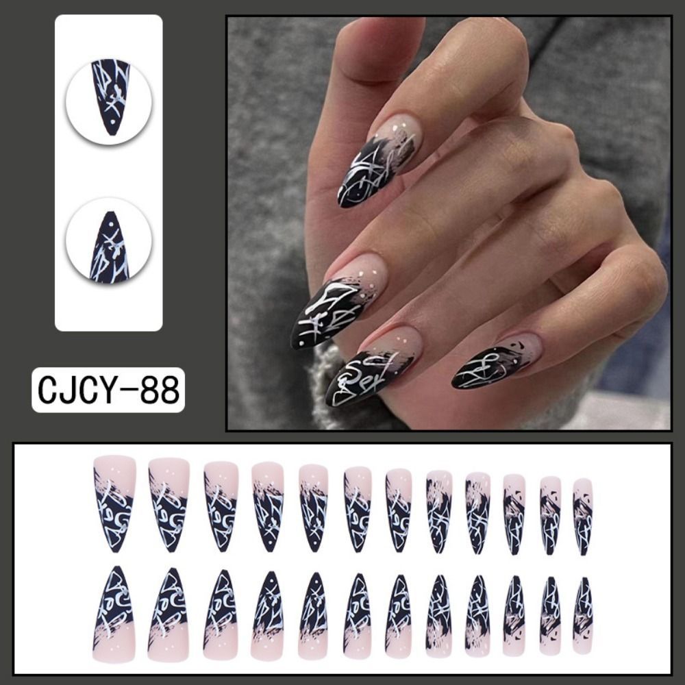 Long Stiletto False Nails - Orchid Unique