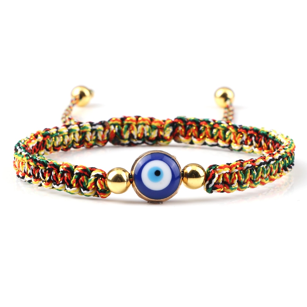 Evil Eye Braided Bracelet - Orchid Unique