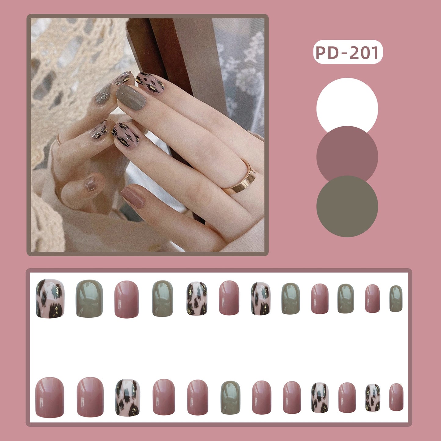 Cute Childlike Press on Nail Art - Orchid Unique