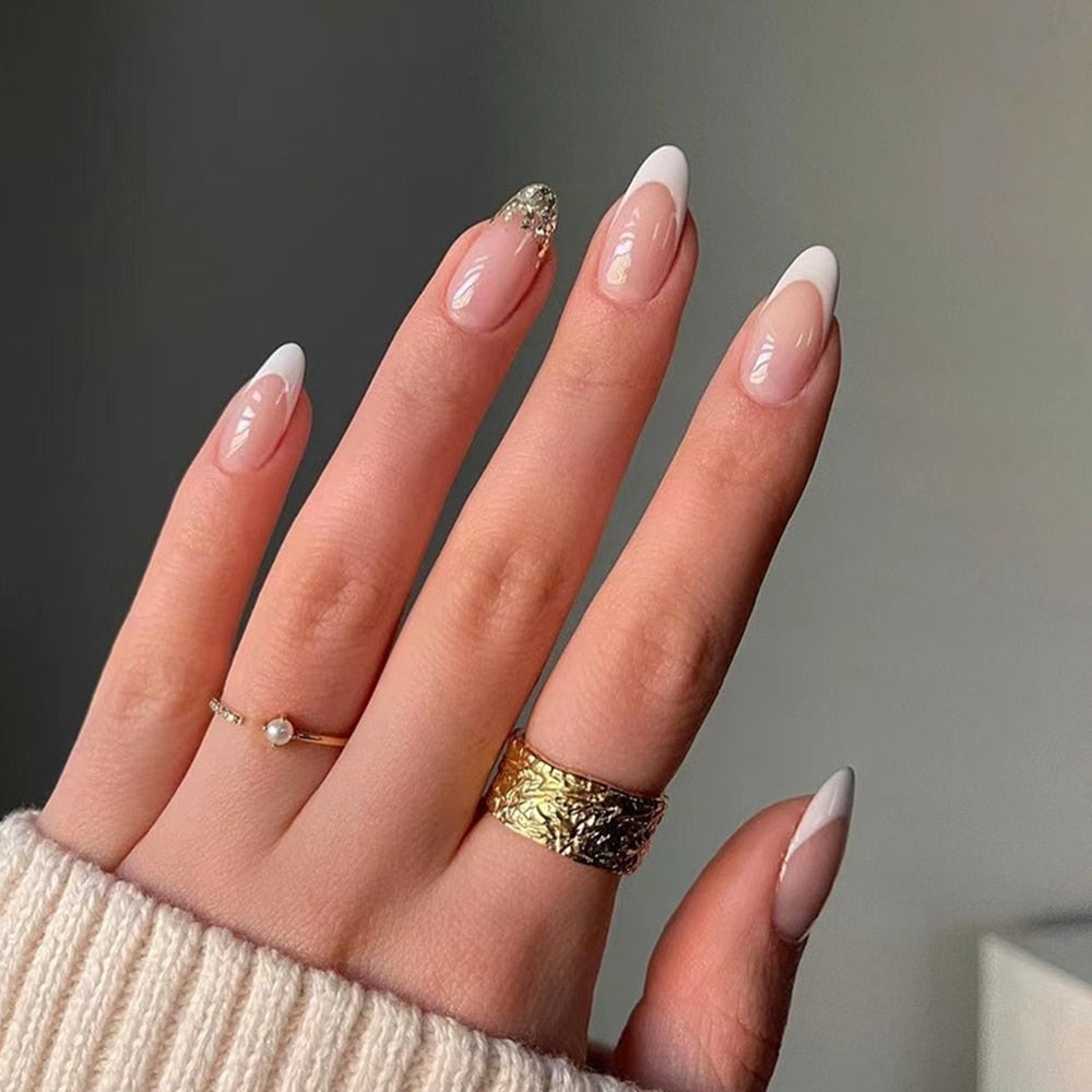 Almond Shape Fake Nails - Orchid Unique