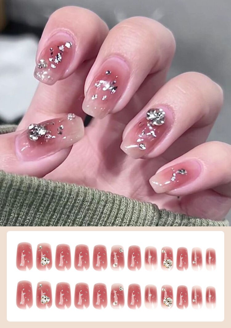 Jelly Press on Fake Nails - Orchid Unique