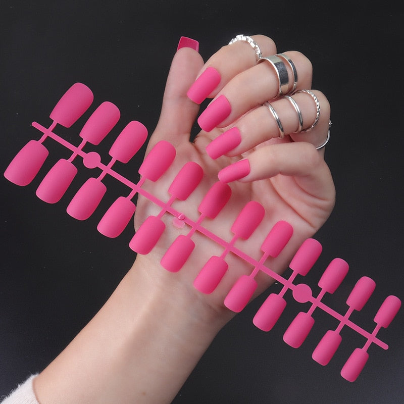 Matte False Nails Glue Square Head - Orchid Unique