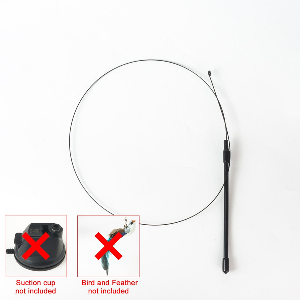Handsfree Bird/Feather Cat Wand - Orchid Unique