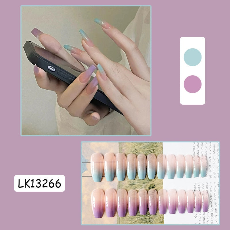 Cute Wearable Press On Nail Art - Orchid Unique