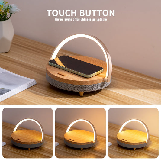 High Power Phone Stand Wireless/Wooden Charging Lamp - Orchid Unique