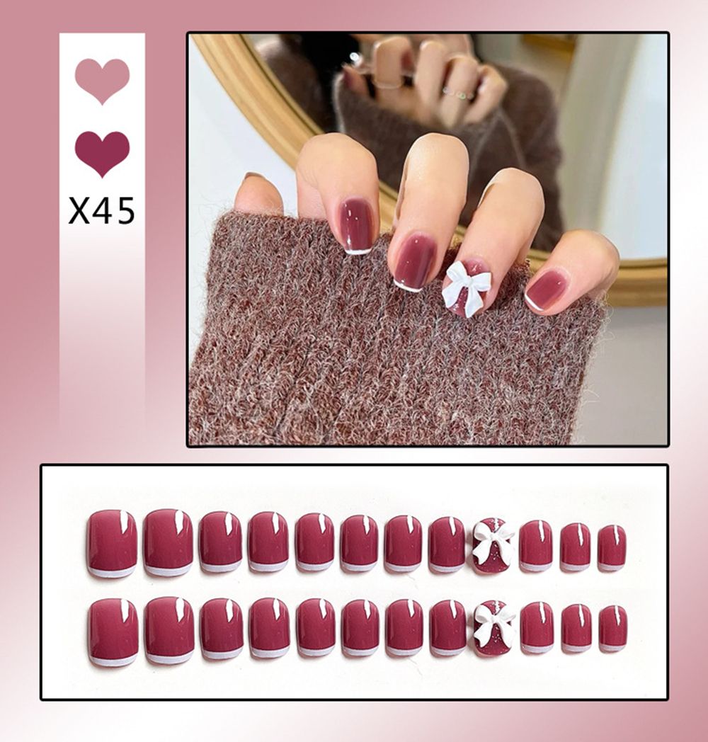 Sweet Short Round/Square Head False Nail Art - Orchid Unique
