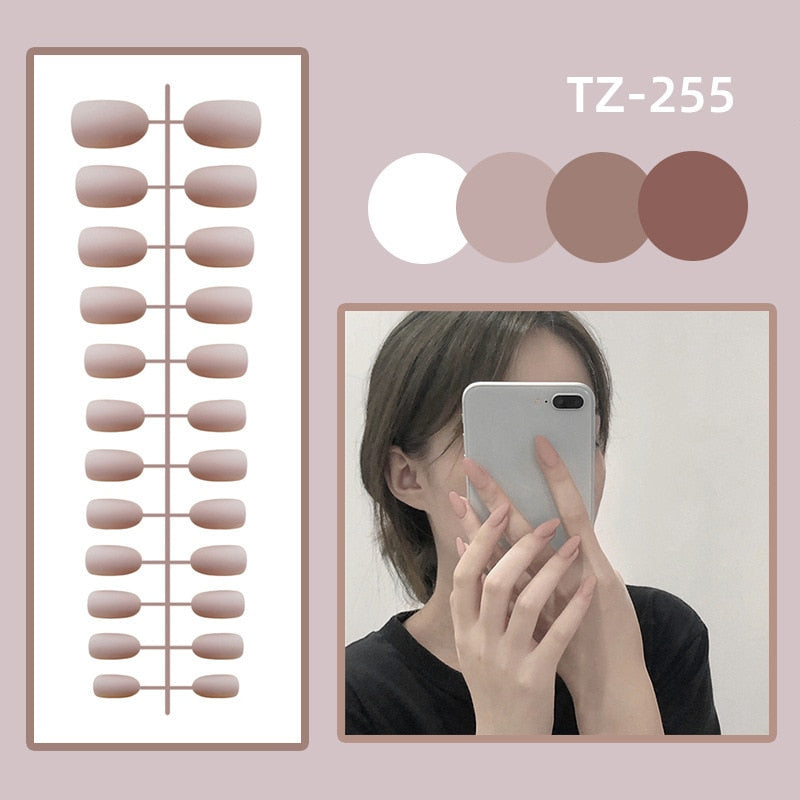 Matte False Nails Glue Square Head - Orchid Unique