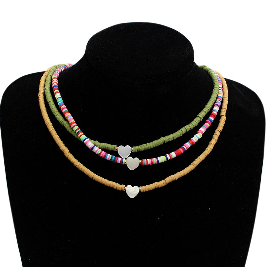 Natural Shell Beads Necklace - Orchid Unique