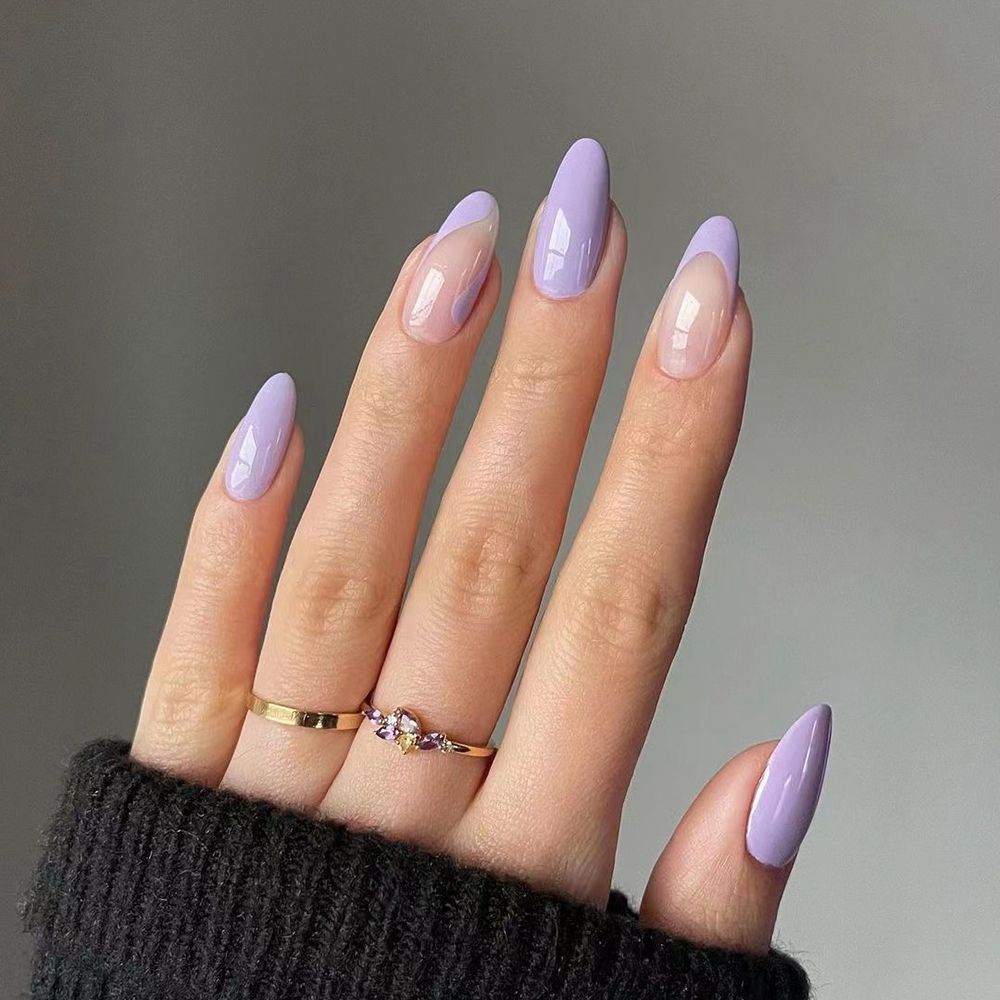 Cloud Pattern Design False Nails - Orchid Unique